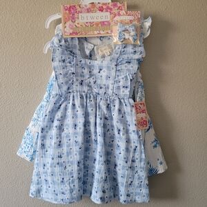 btween Blue Floral Kids Dress
